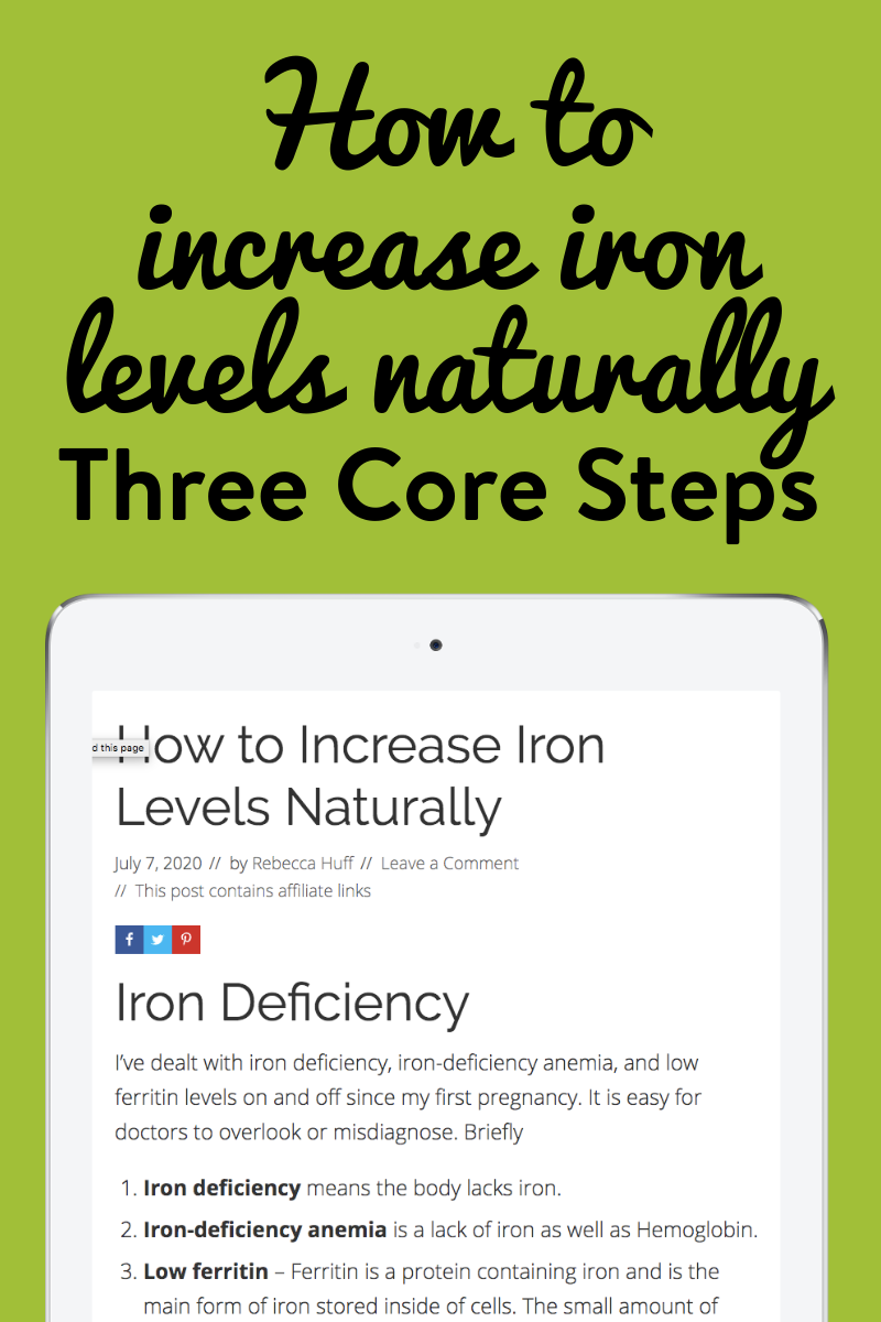 How To Increase Iron Levels Naturally 