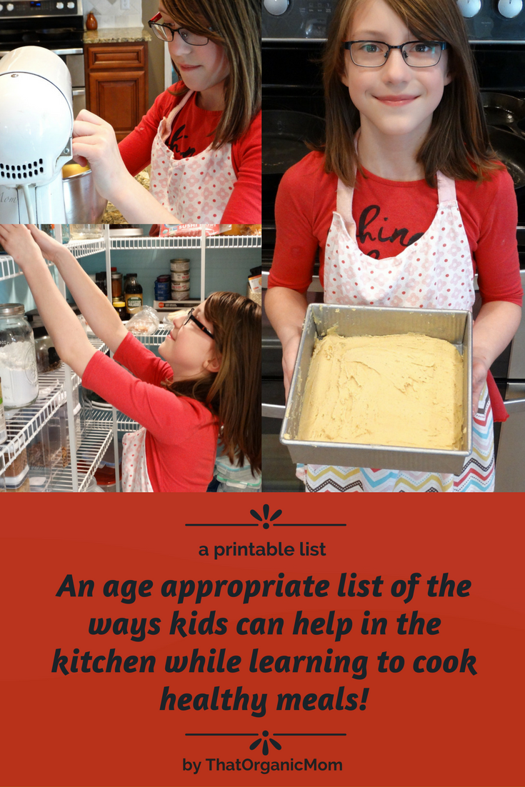 What kids can do to help in the kitchen - an age appropriate list