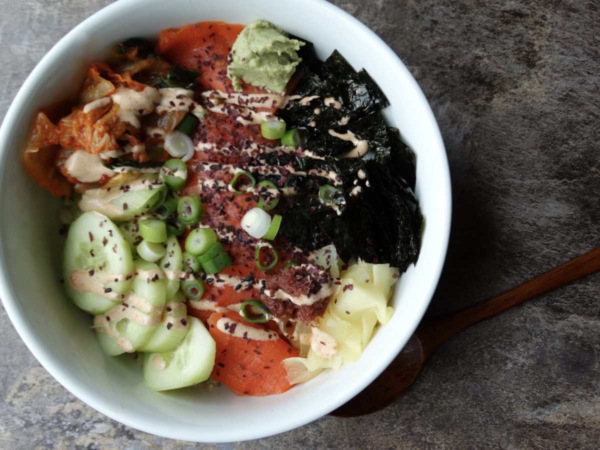 Sushi Bowls for the entire family with low carb option!