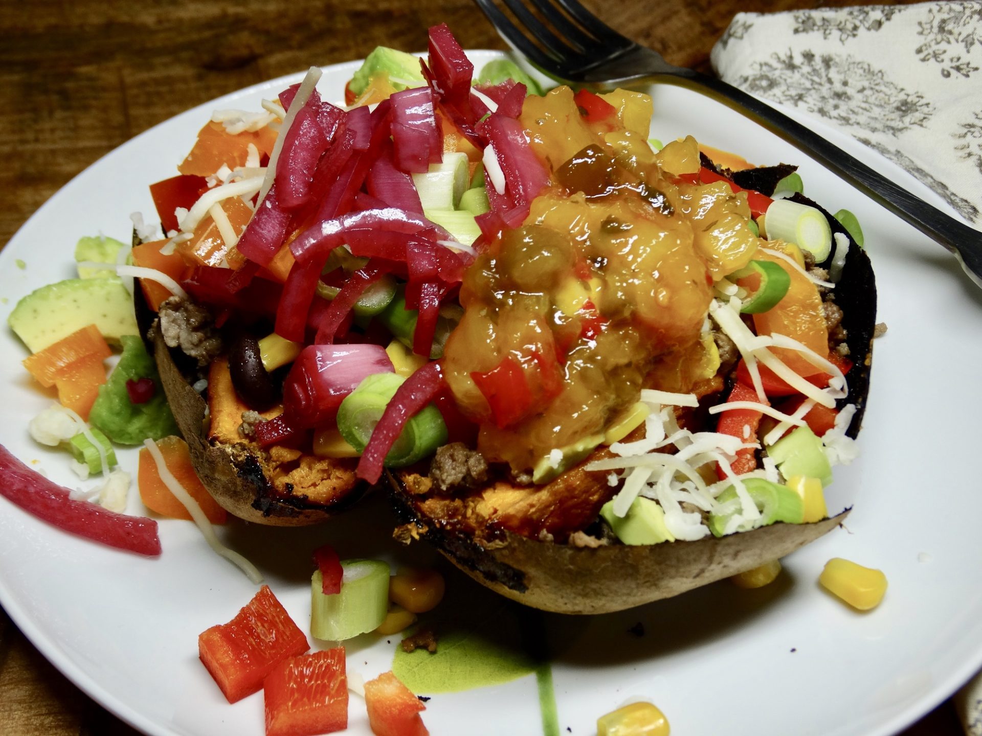 Eat the Rainbow Loaded Sweet Potatoes 1