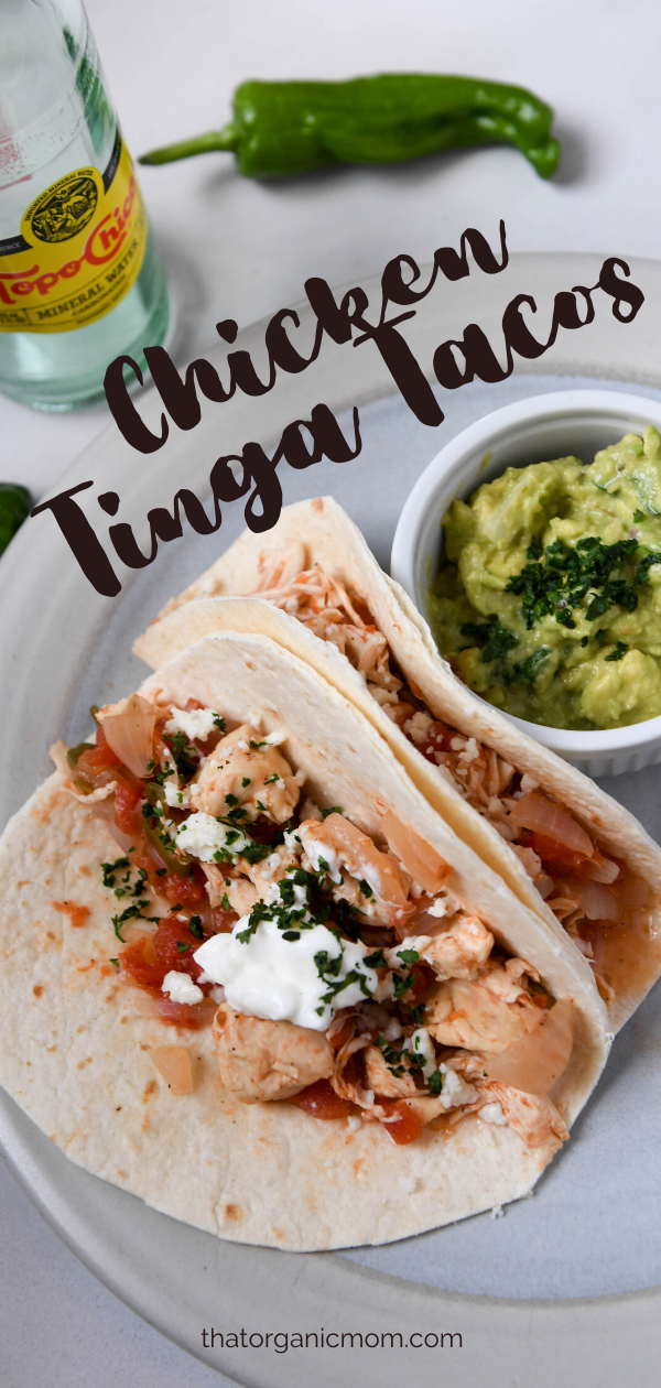 Spicy Chicken Tinga Tacos With Guacamole and Queso Fresco - Low Carb